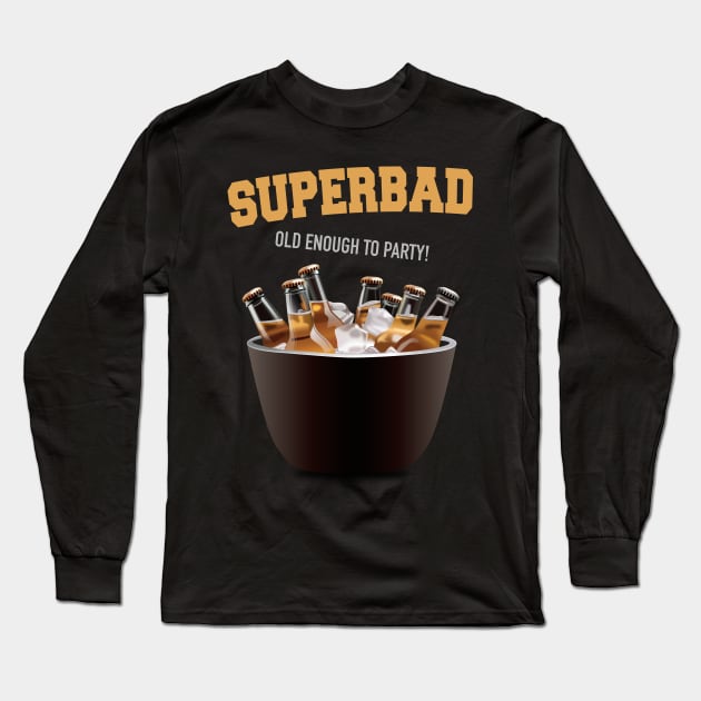 Superbad - Alternative Movie Poster Long Sleeve T-Shirt by MoviePosterBoy